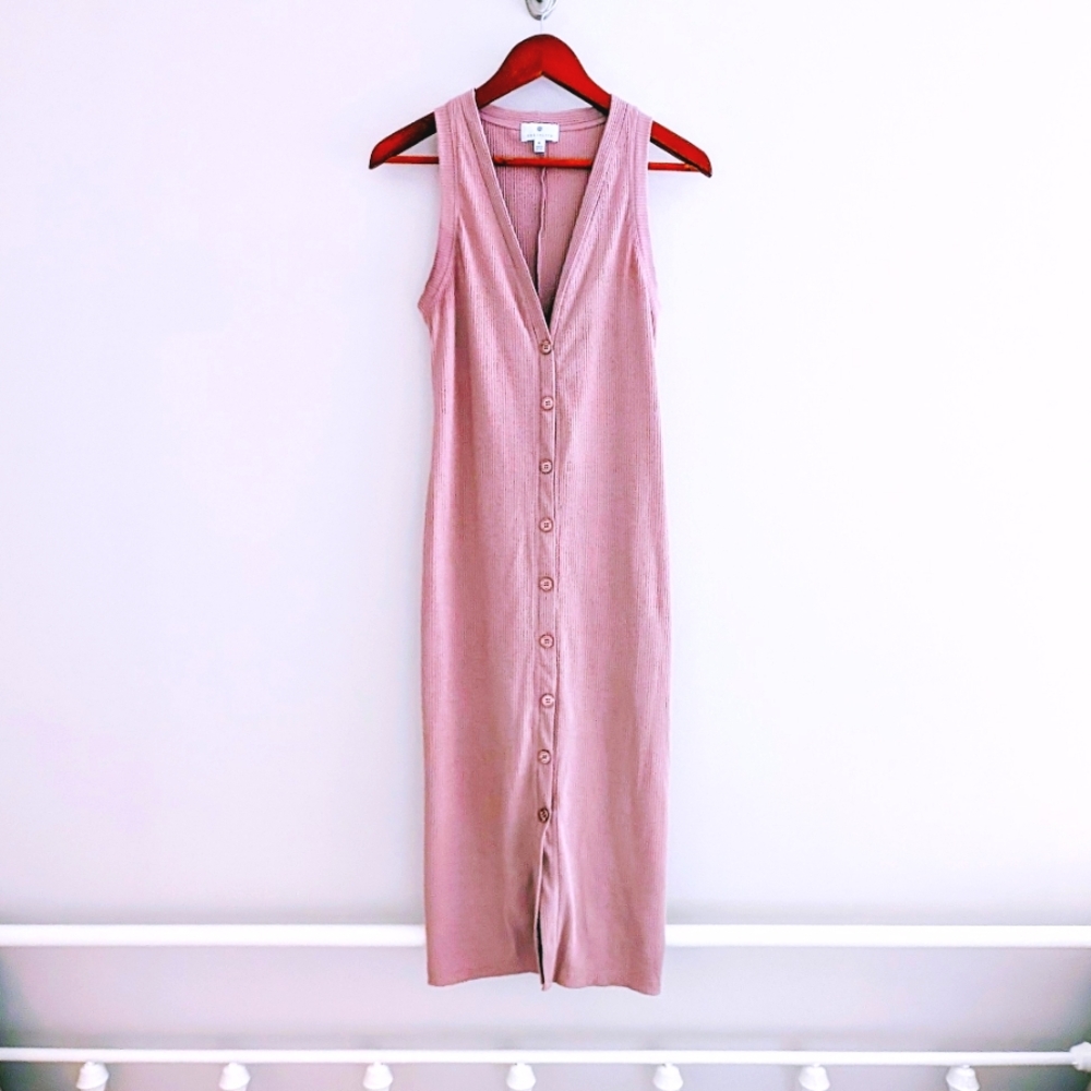 Socialite Button Up Mauve Dress